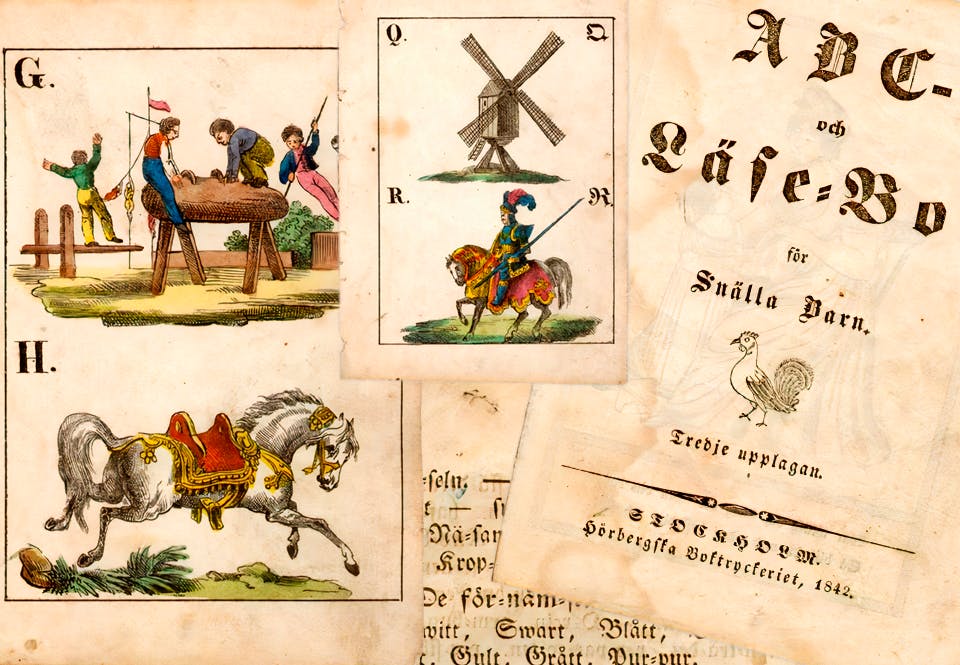 Sidor ur ABC och Läsebok för snälla barn